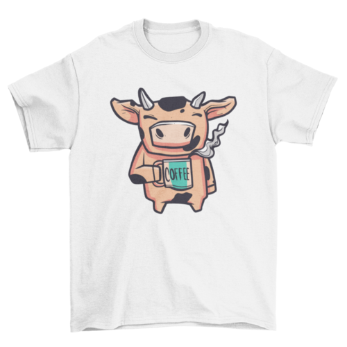 Coffee cow t-shirt design