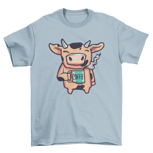 Coffee cow t-shirt design